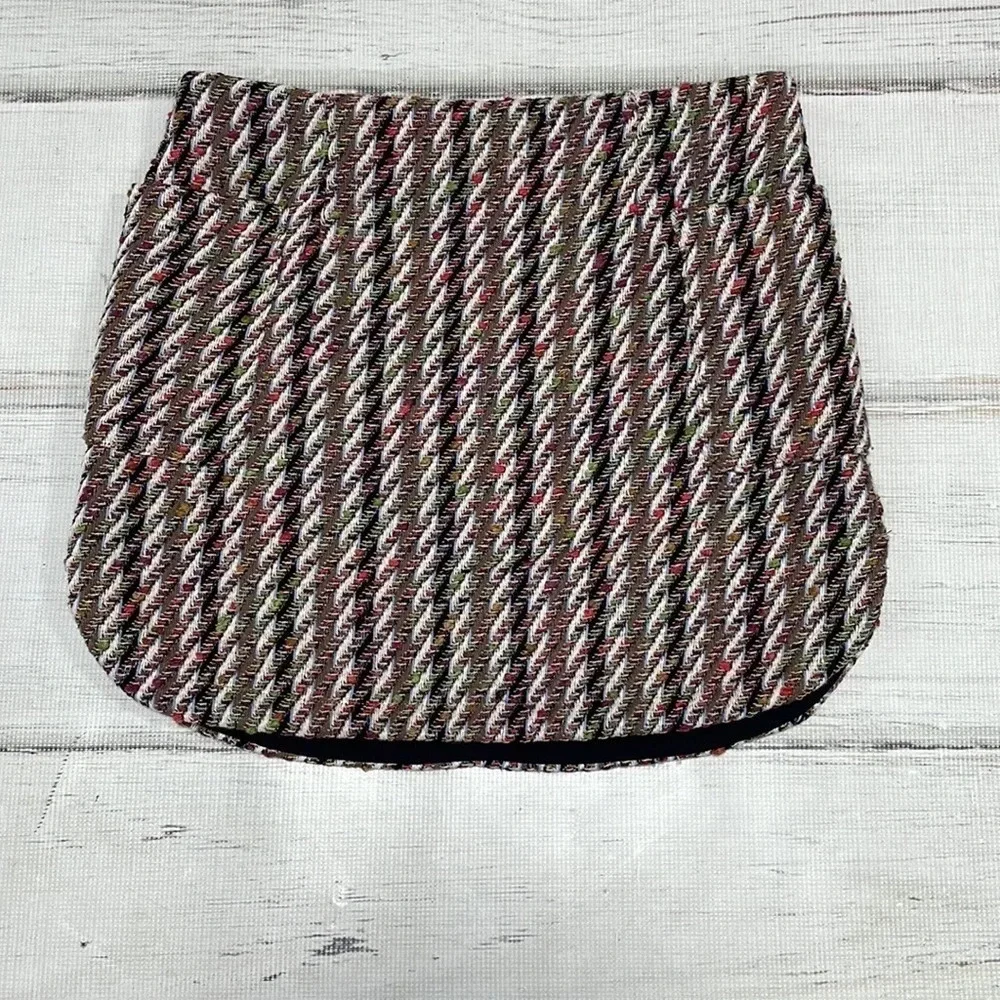 .OBJECT Tweed Skirt Mini Colorful Red Cream Size 40 - Picture 12 of 17